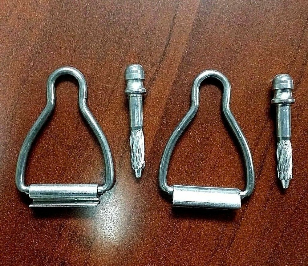 Window Screen Bottom Latch Aluminum Loop Latch and Ball Nail - 8 sets