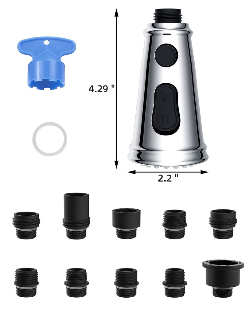 Pull Down Kitchen Faucet Head Replacement,For Moen, Delta, Kohler, Grohe,Faucets