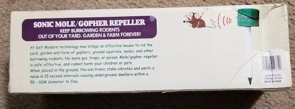 Jobar's Underground Sonic Mole/Gopher Repeller