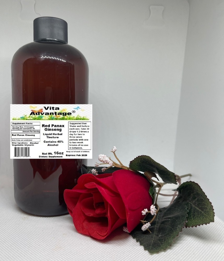 Red Panax Ginseng Tincture, Extract, Energy, Longevity, Memory, Focus, Cognition