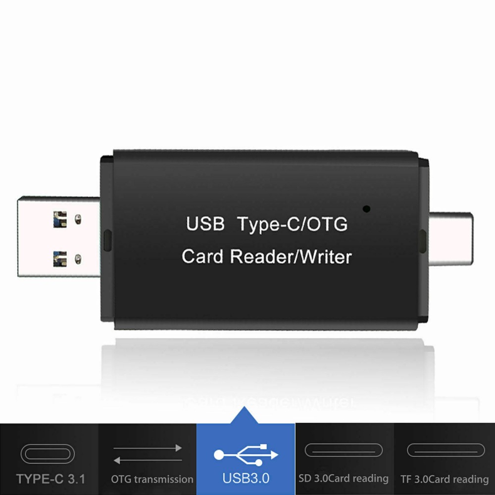 Card Reader USB 3.0 Type C Micro SD TF OTG Smart Memory Adapter Laptop Computer