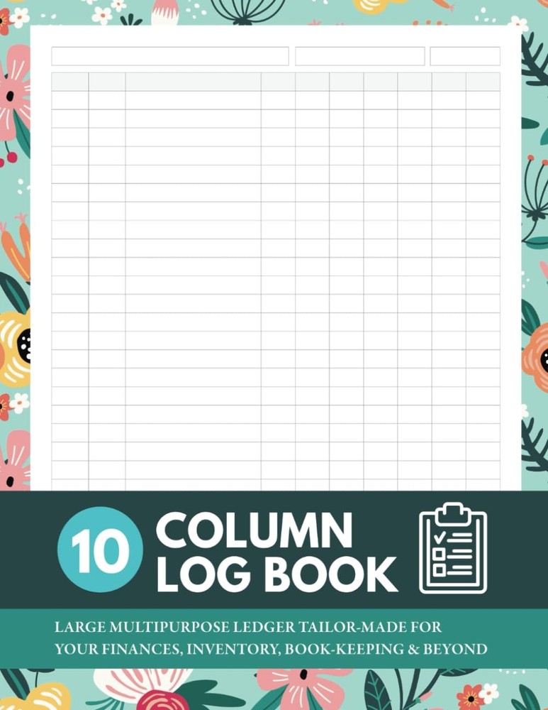 Customizable Log Book 10 Column: Multipurpose Record Logbook for Small Businesse
