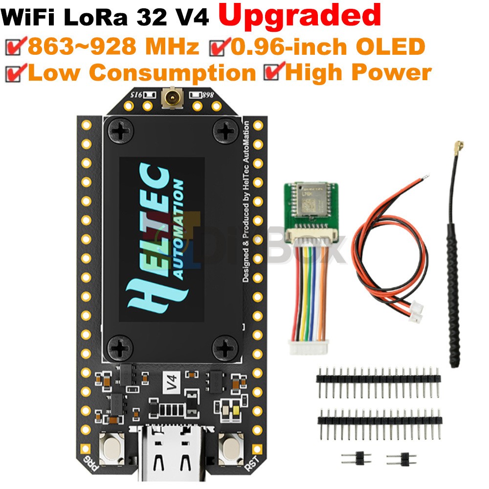 Heltec V4 LoRa Wifi ESP32 Bluetooth Development Board + IPX Antenna + GPS Module