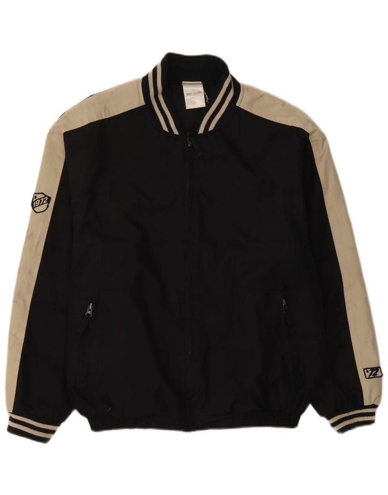 ST. BERNARD Mens Tracksuit Top Jacket Medium Black Colourblock Polyester DS06