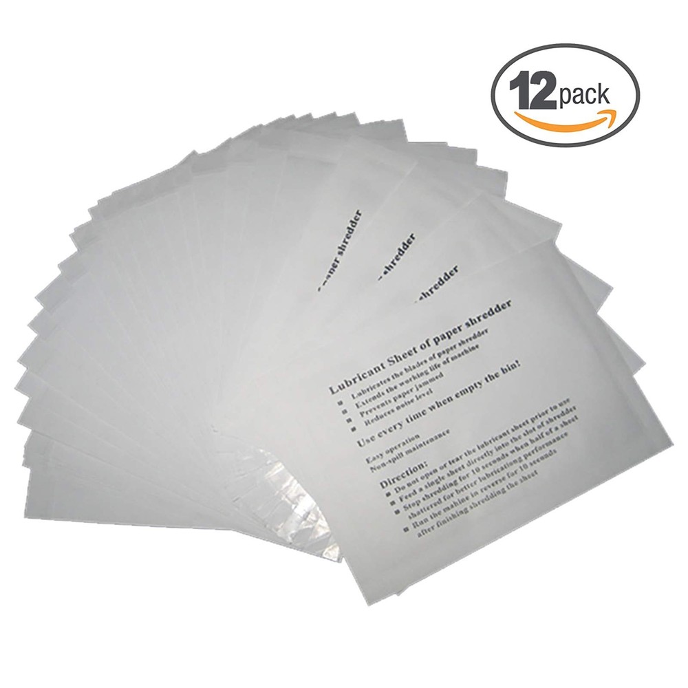 Shredder Lubricant Sheets (Pack of 12)