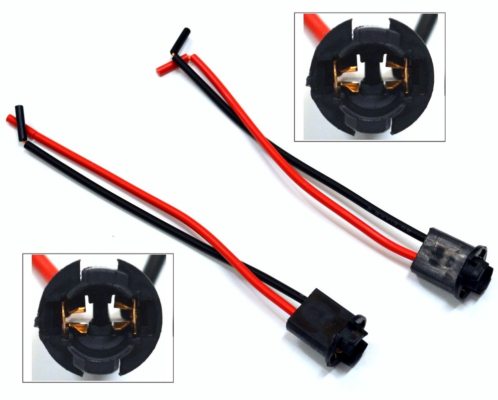 Universal Pigtail Wire Female Socket 194 T10 PBS Rear Side Marker Light Plug Fit