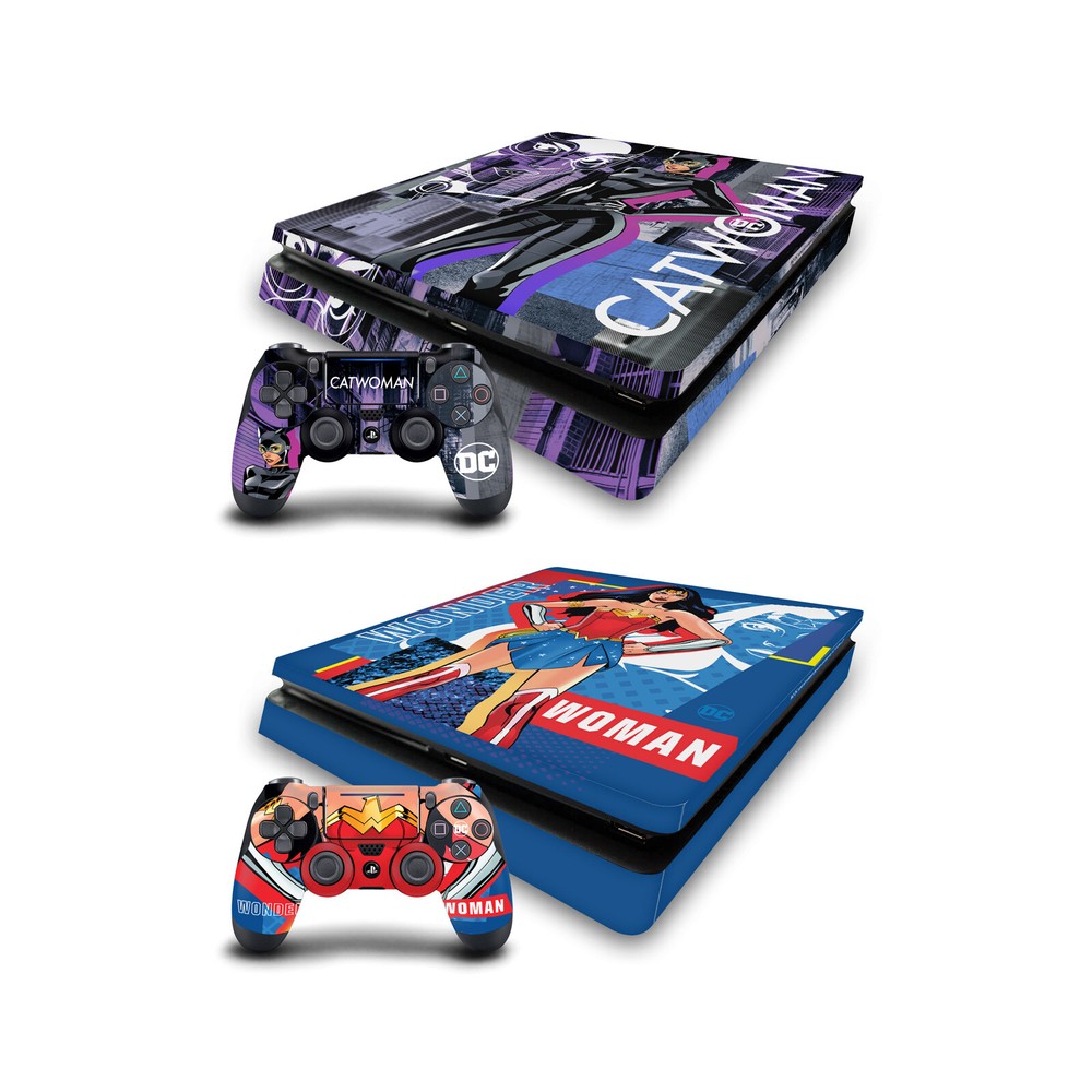 OFFICIAL DC WOMEN CORE COMPOSITIONS VINYL SKIN FOR PS4 SLIM CONSOLE & CONTROLLER