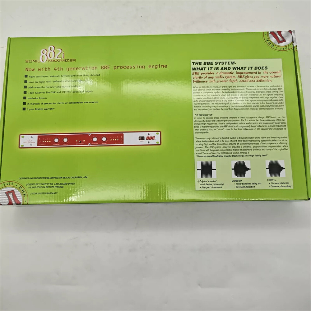 NEW 882i BBE Sonic Maximizer Rackmount Unit 1U With 1PCS XLR Cables