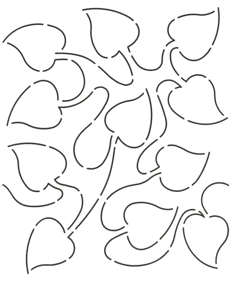 Philodendron Stipple Quilt Stencil