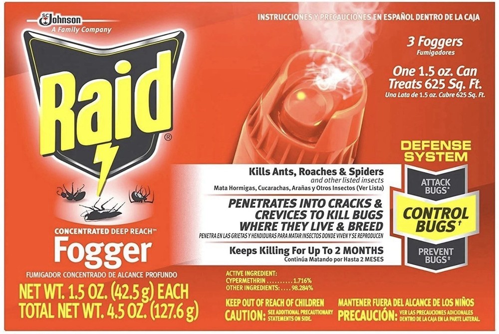Raid Concentrated Deep Reach Fogger - 3 Count