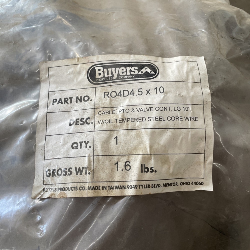 Buyers brand PTO & Valve Control Cable