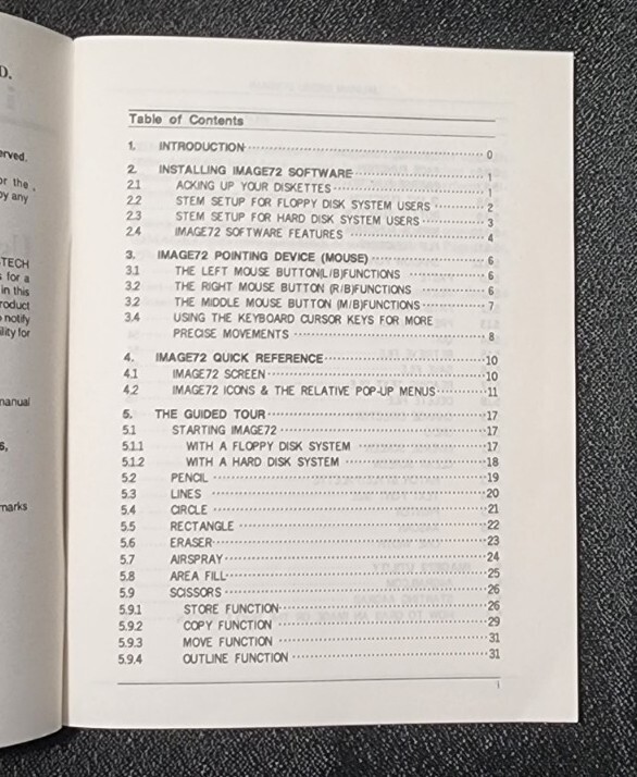 Scarce 1989 IMAGE72 • A4TECH User's Manual PMU-IMAGE720 Taiwan Early Computing