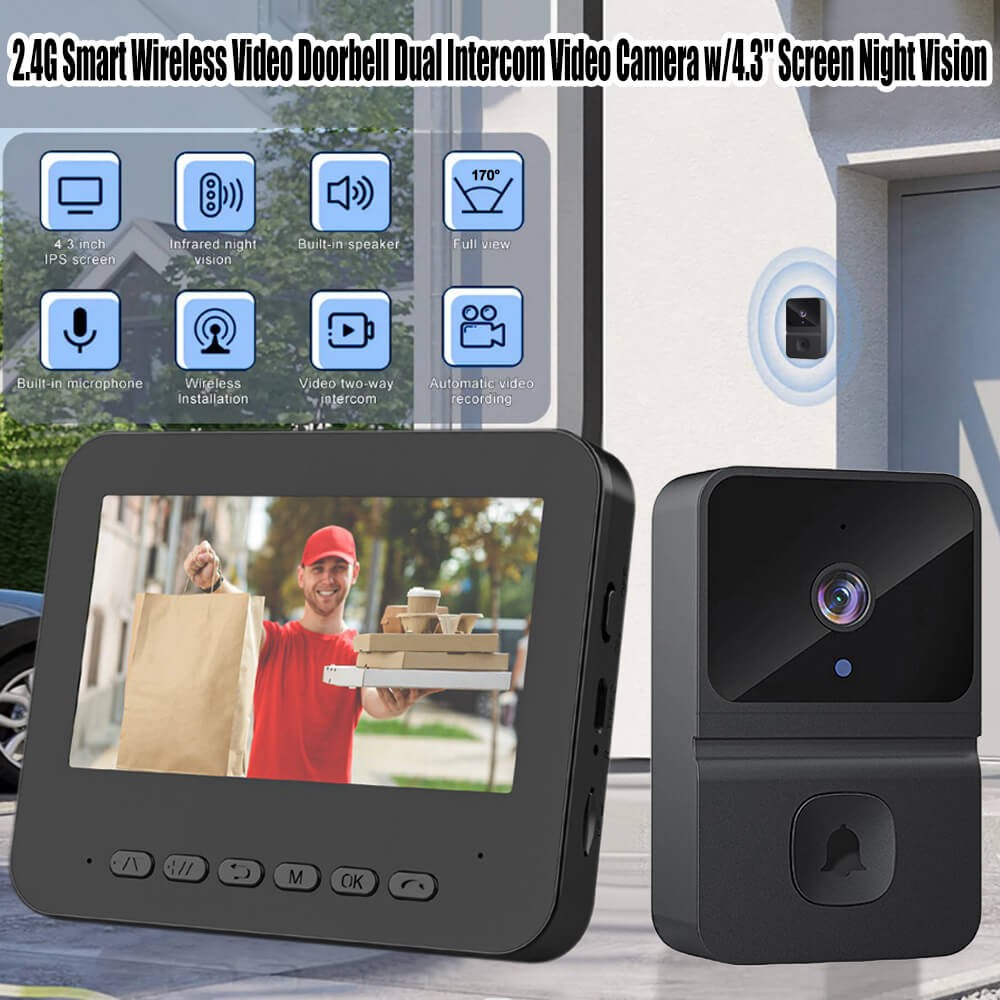 Wireless WiFi Video Doorbell Security Smart Phone Camera Door Bell Ring Intercom