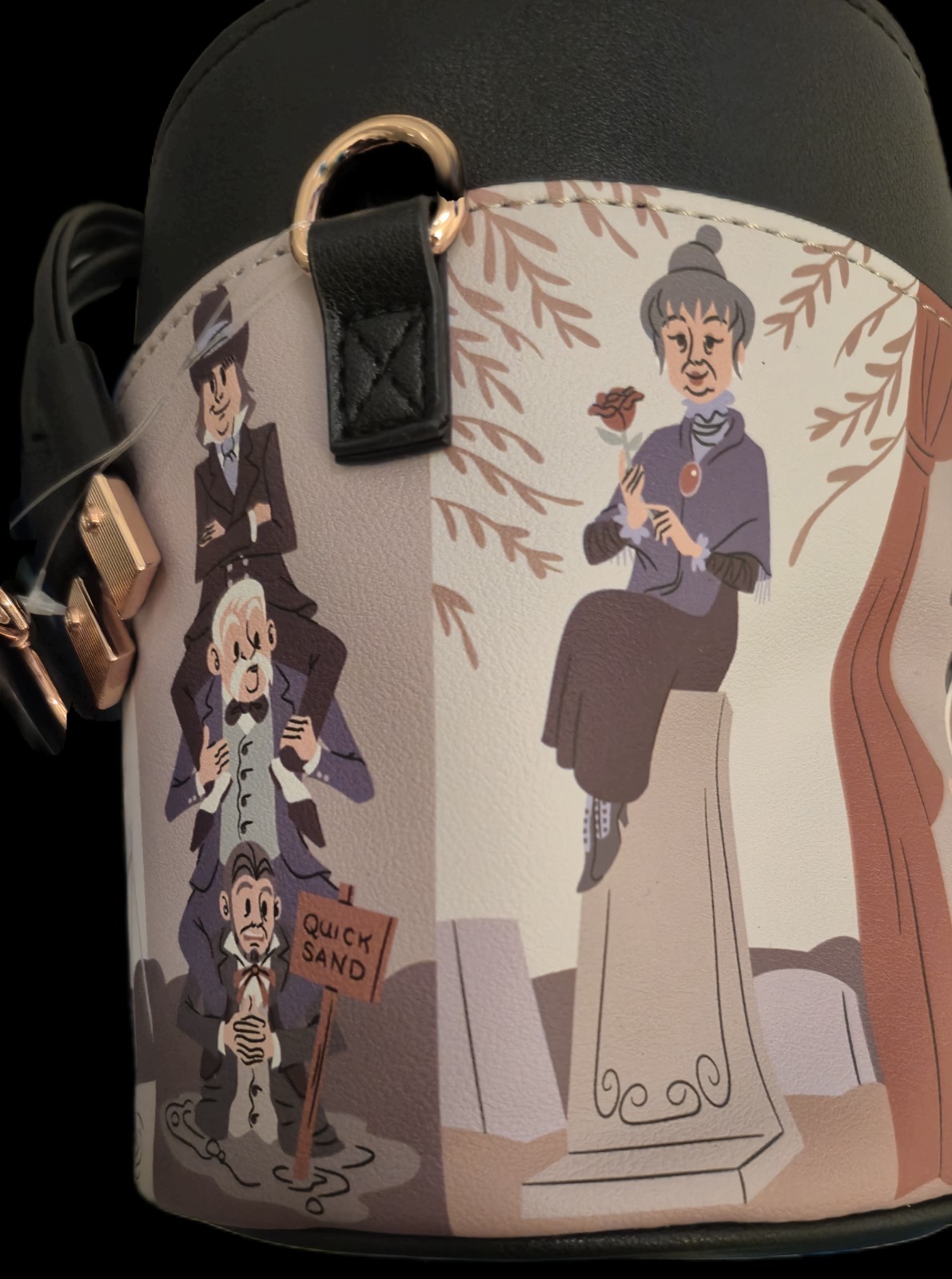 Disney Parks Haunted Mansion Stretching Portraits Bucket Bag Purse