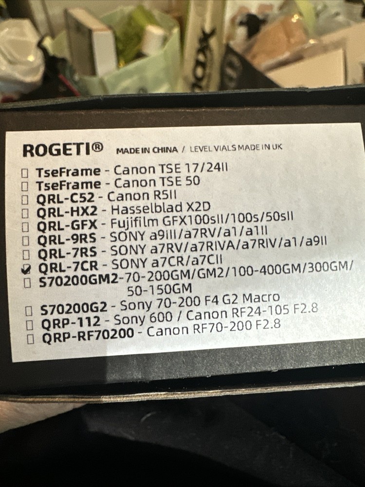 Rogeti Sony Qrl-7cr Plate