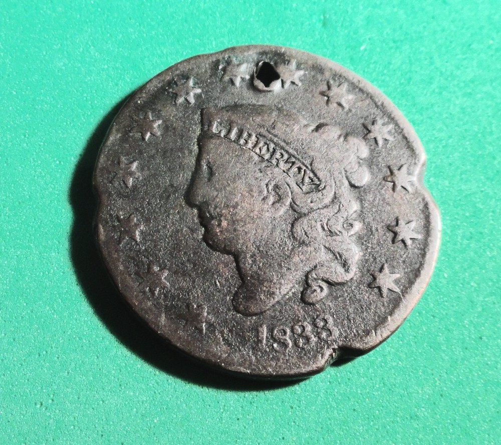 US 1833 LARGE CENT - LOVERS COIN