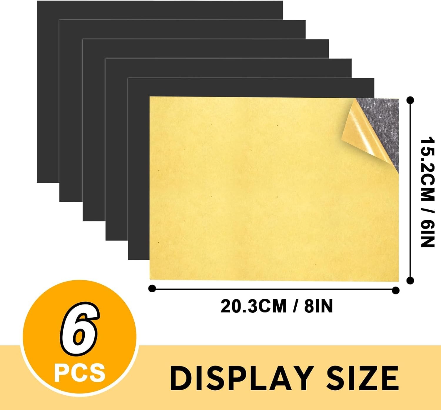6X8 Inches Magnetic Sheet with Adhesive Backing,Magnet Paper Sheets for Classroo