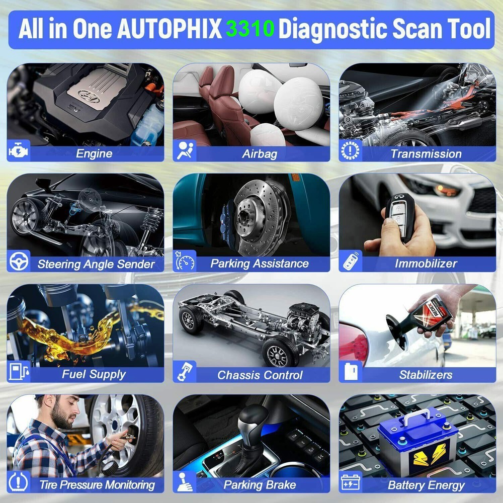 AUTOPHIX 3310 OBD2 Code Reader All System Diagnostic Scanner Oil Reset BAT Check