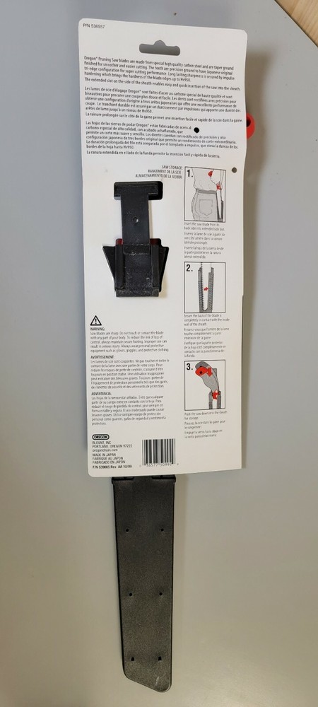 Oregon 9 1/2" pruning saw with sheath. 245mm #538557 Replaceable blade