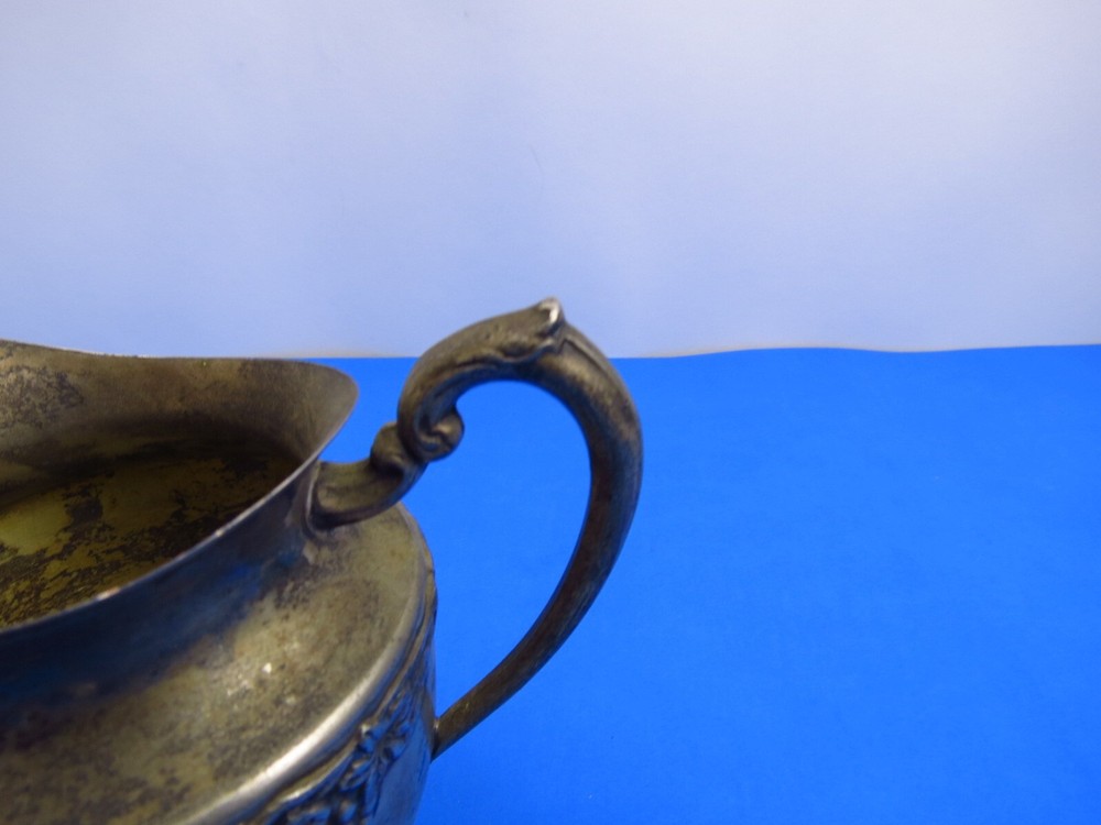 Vintage Silverplate 5 Inch Pitcher Creamer Sheffield Grapevine