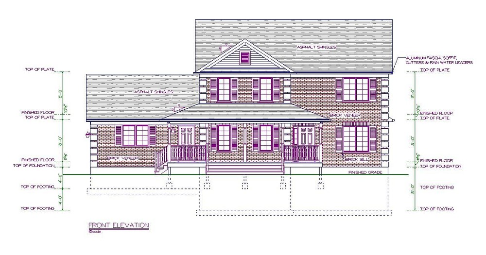 Beautiful 2-Story Brick House Plan 2366 SF