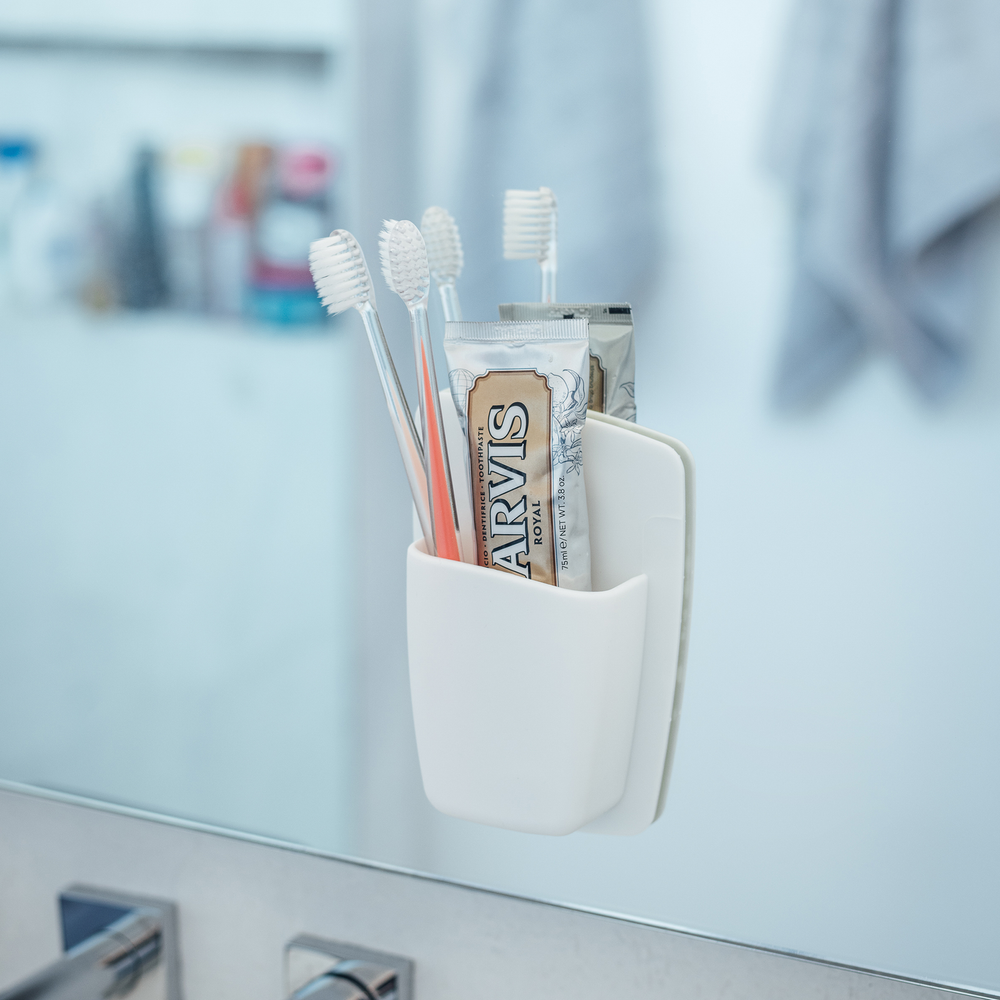 Sttelli 5Piece Essential Bathroom Bundle - White, Navy and Gray