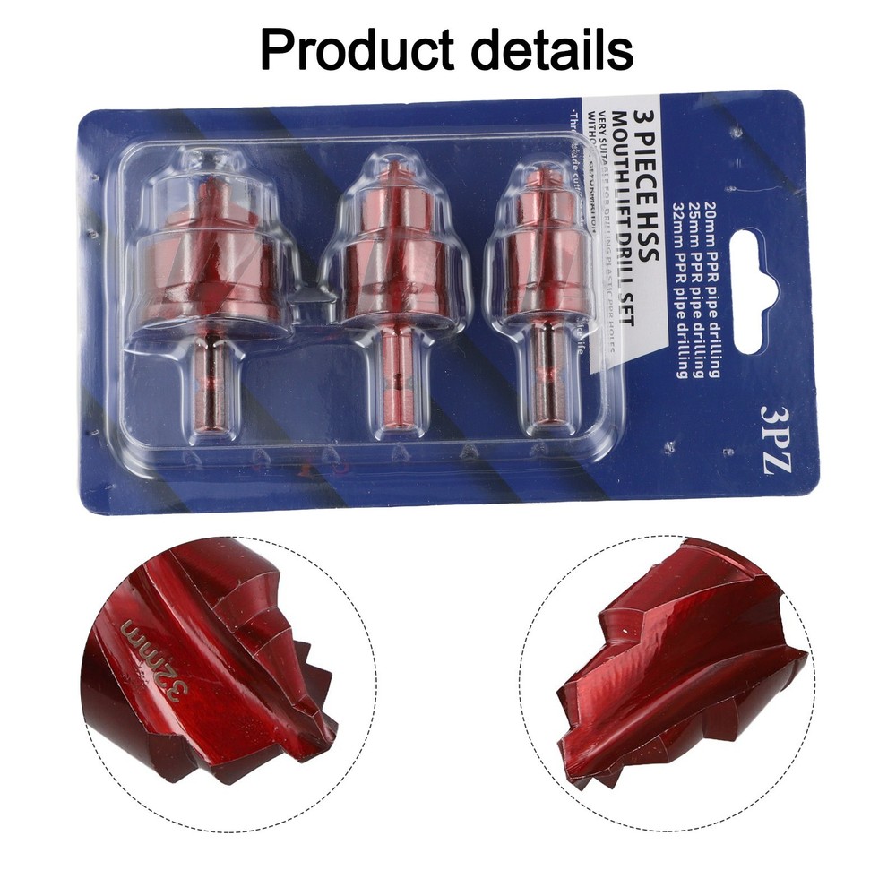 3PCS Three Blade Lifting Drill Set for Reliable PPR Water Pipe Repairs