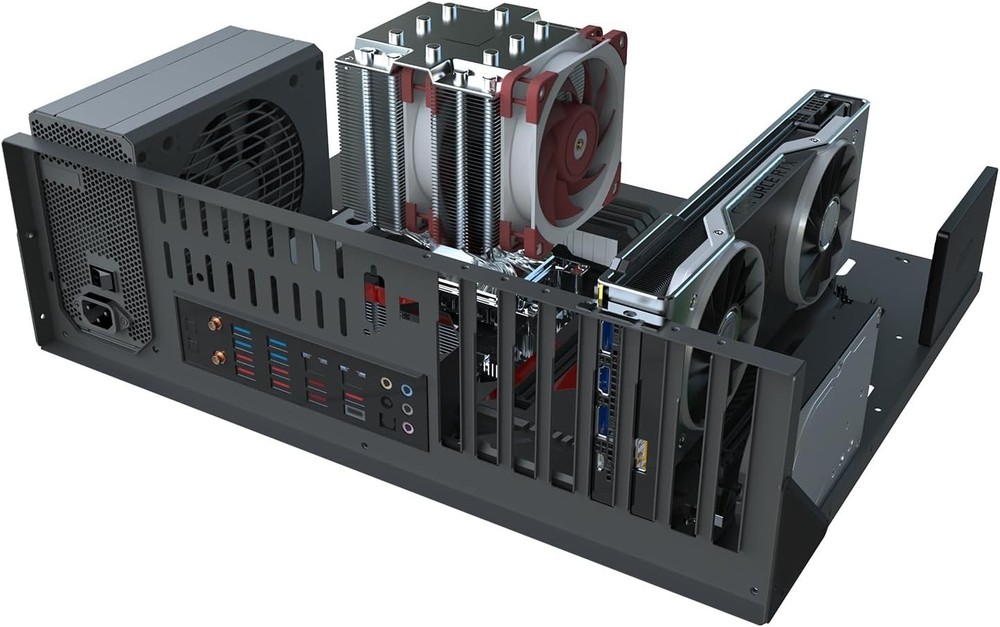 Versatile Gaming PC Case - Supports E-ATX/ATX/ITX with Efficient Cooling