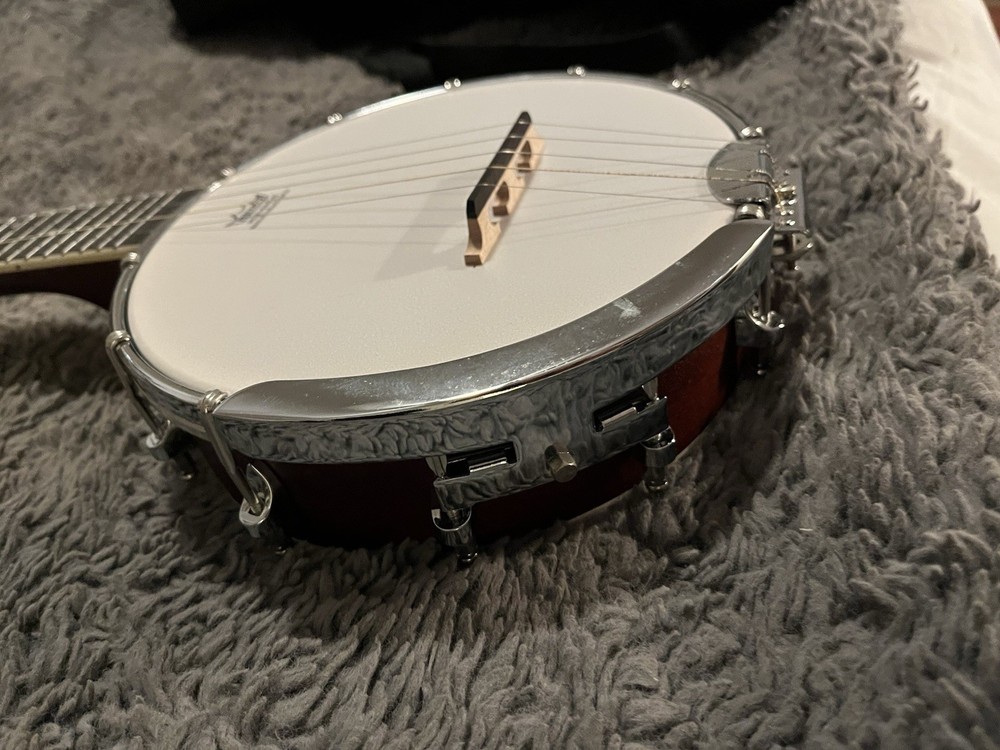 Vangoa 5-String Open Back Mahogany Banjo w/ Remo Head, Bag & Vega Strings