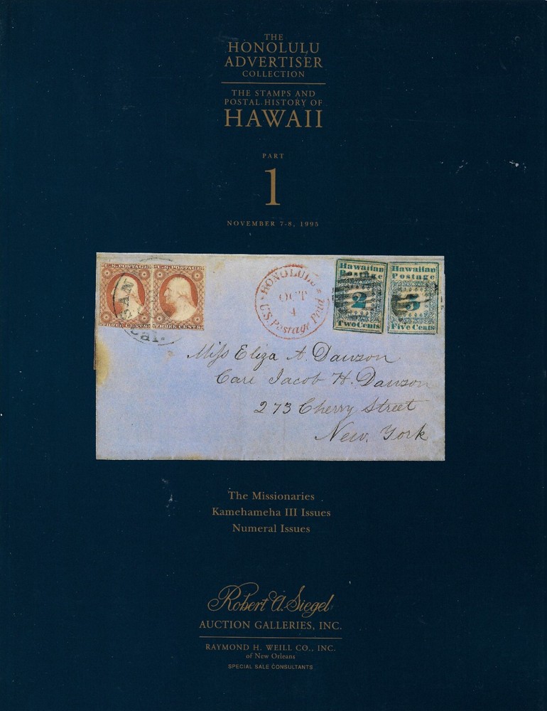 The Honolulu Advertiser Collection The Stamps and Postal History of Hawaii 3.