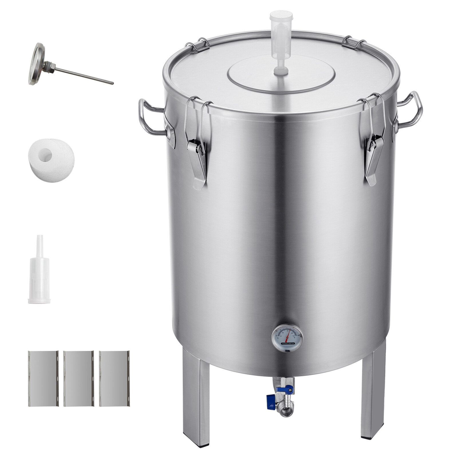 16 Gal Stainless Steel Home Brew Kettle Fermenter Set Beer Brew Bucket Fermentor