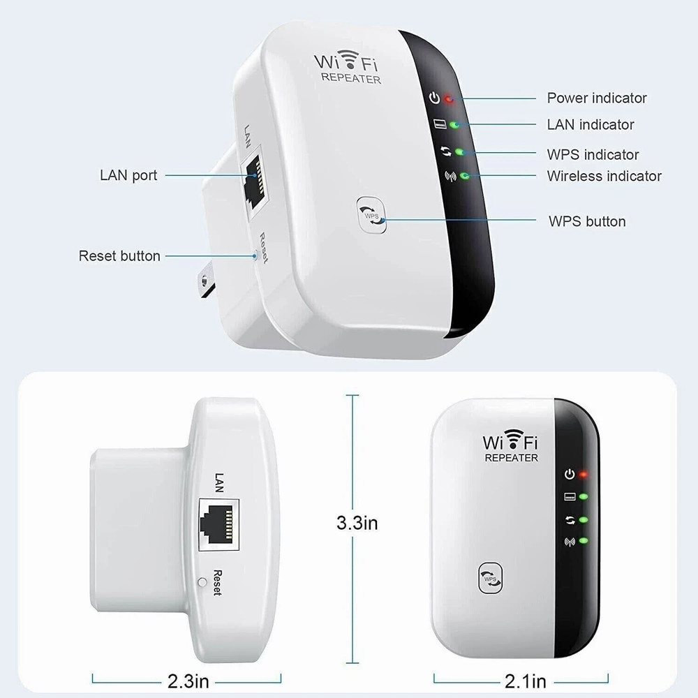 Super Boost WiFi Range Extender, 2.4G Network WiFi Repeater Wireless Router