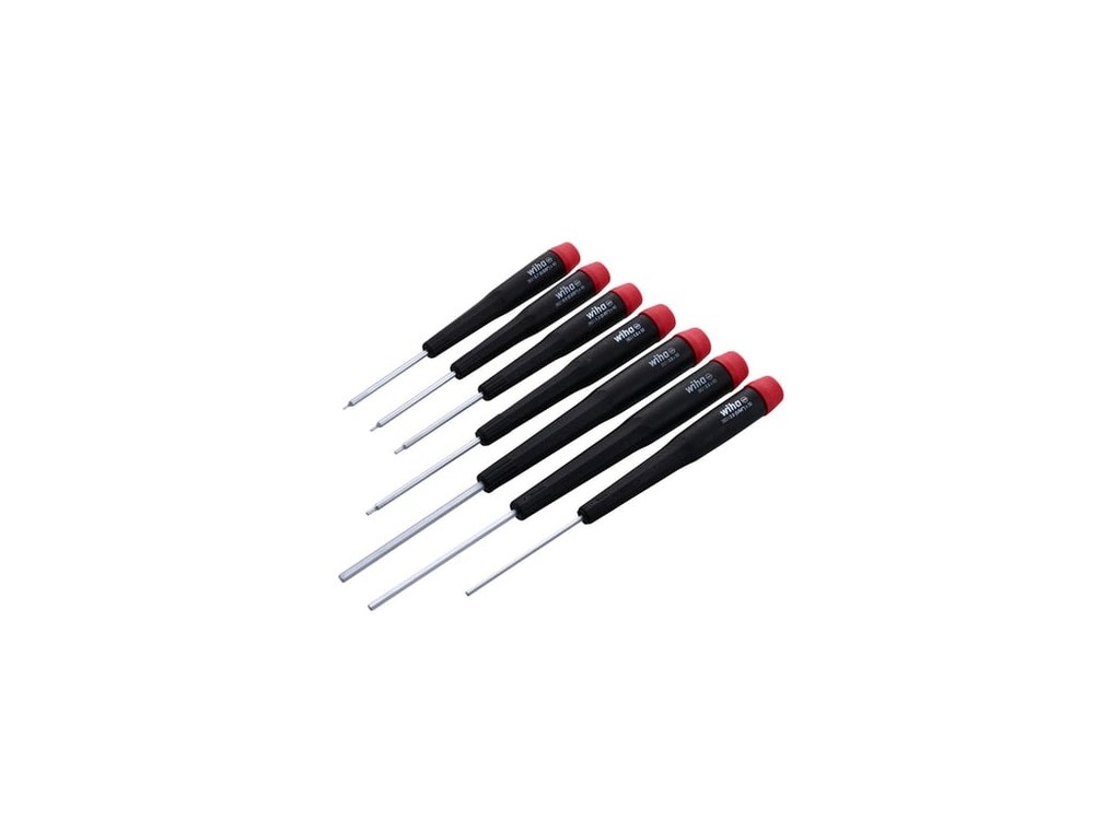 Wiha 26390 - 7 Piece Precision Hex Screwdriver Set - Metric