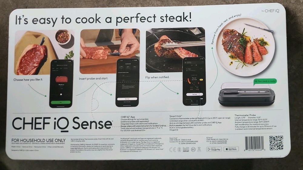 CHEF iQ Digital Probe Bluetooth or Wi-Fi Wireless Meat Thermometer