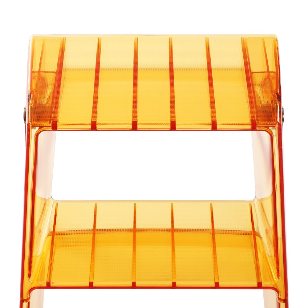 3 Step Ladder Folding Step Stool Orange Folding Step Stool for Adults 44*52*63cm