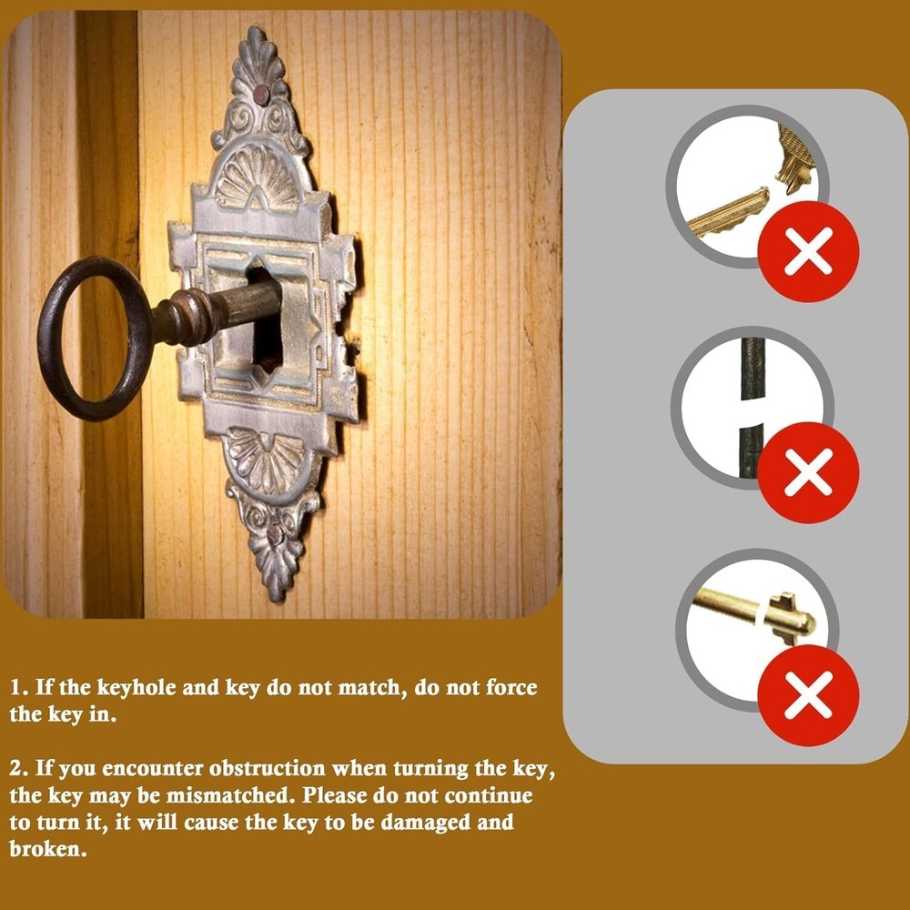 Universal Skeleton Keys Replacement 19Pcs Hollow Barrel Skeleton Key Set