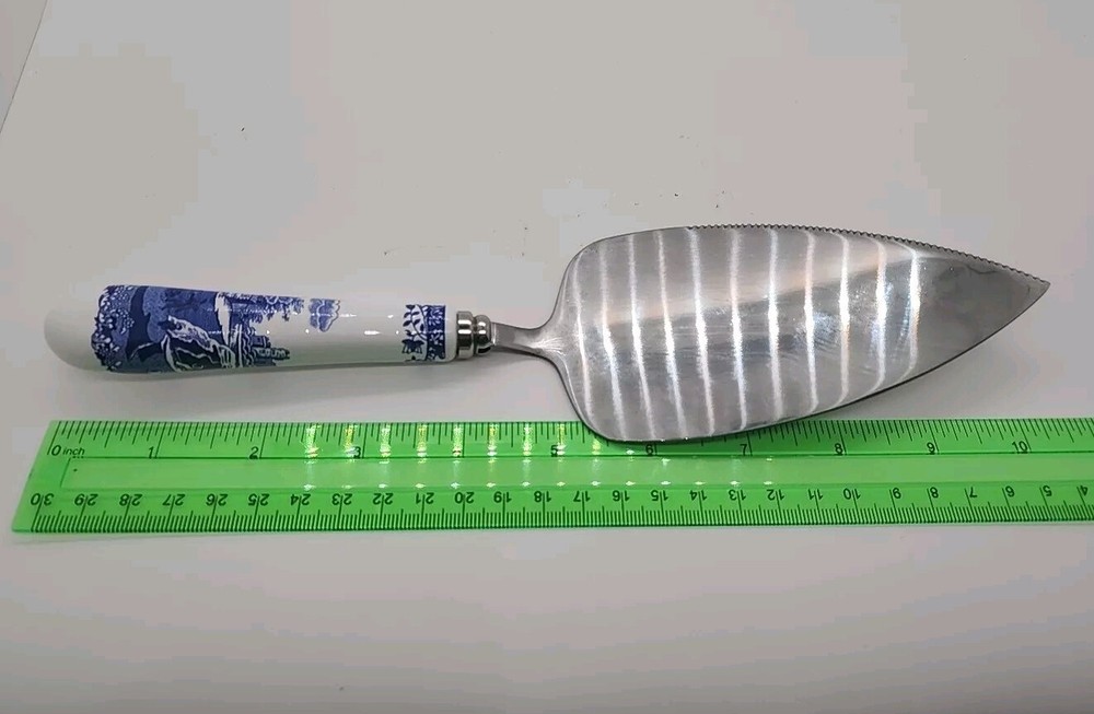 Italian White & Blue 10.5" Cake Knife Server, By Spode.
