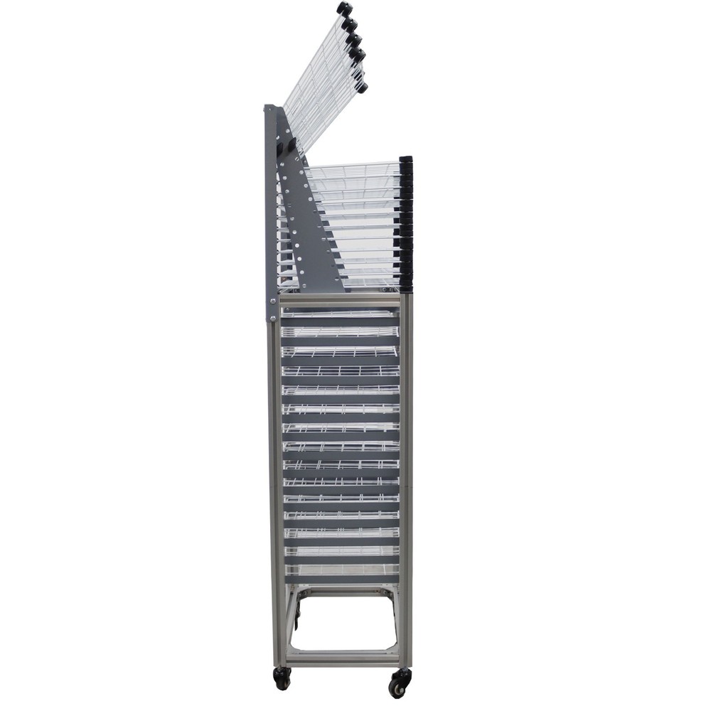 TECHTONGDA 30Layer Ground-placed Movable Push and Flip-open Drying Rack W/ Wheel