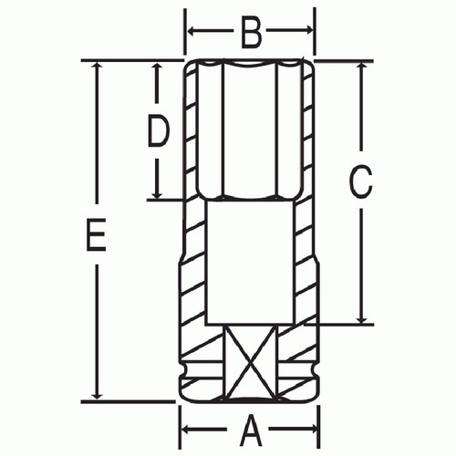 Grey Pneumatic 4036DT 1" Drive x 1-1/8" Extra-Deep Thin-Wall Impact Socket