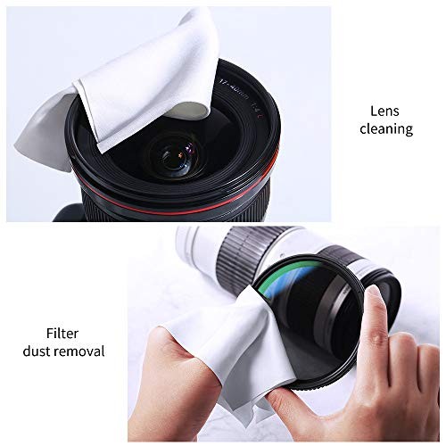 Import Microfiber Cleaning Cloths, 20-Pack Vacuum Wrapped for Camera 20 Pack