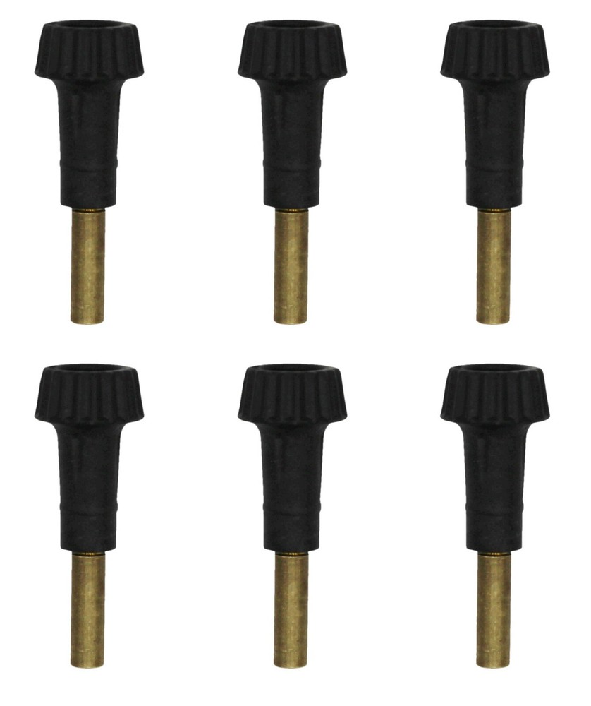 Creative Hobbies Black Lamp Socket Knob with 1/2" Brass Extenders | 6 Pack