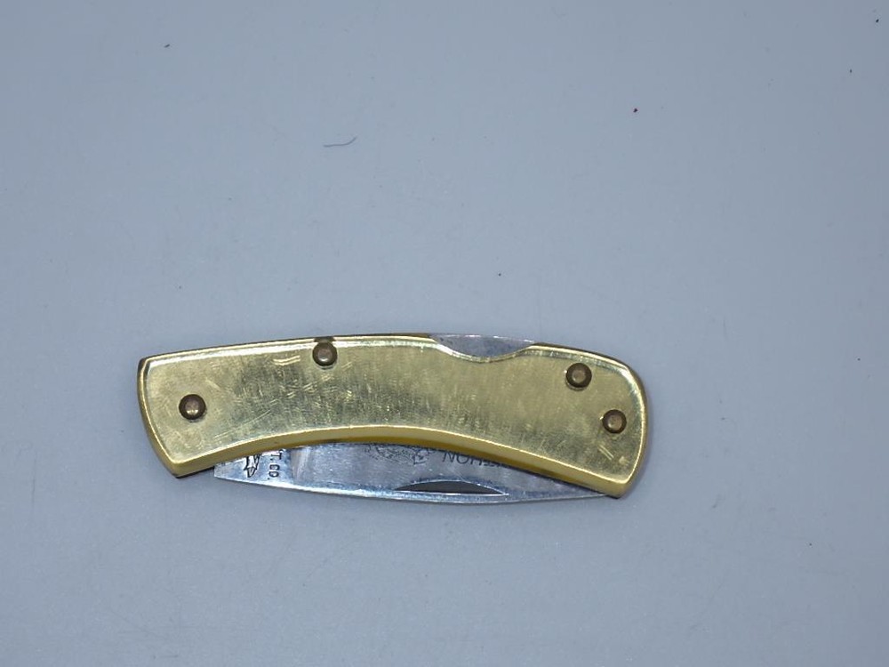 Parker Cutlery Python Gold Mirror Handle Pocketknife Pocket Knife Vintage