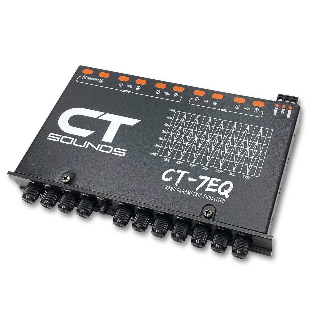 CT-7EQ 7 Band 1/2 Din Parametric Car Audio Equalizer