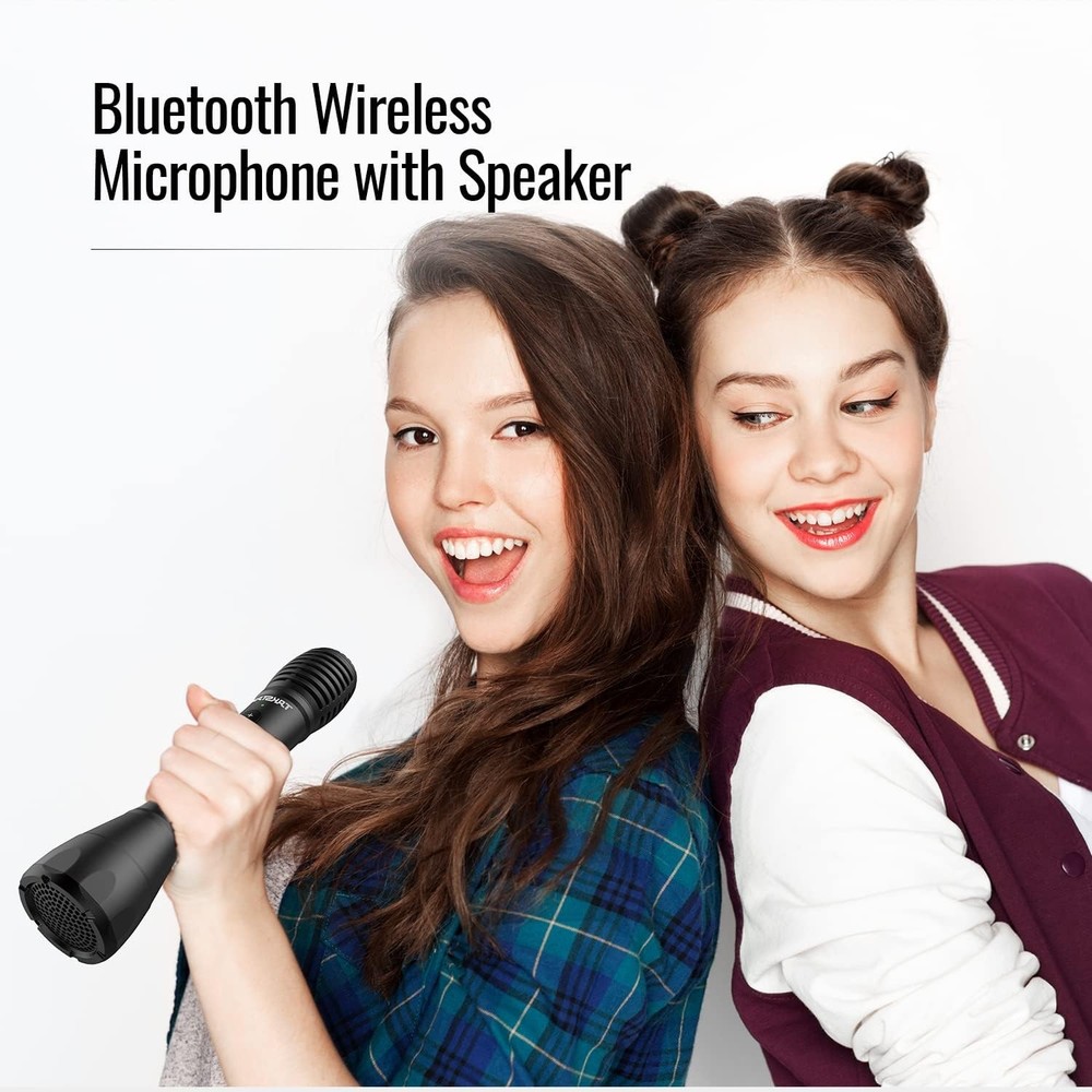 2-In-1 Bluetooth Wireless Microphone & Voice Amplifier, Portable Wireles