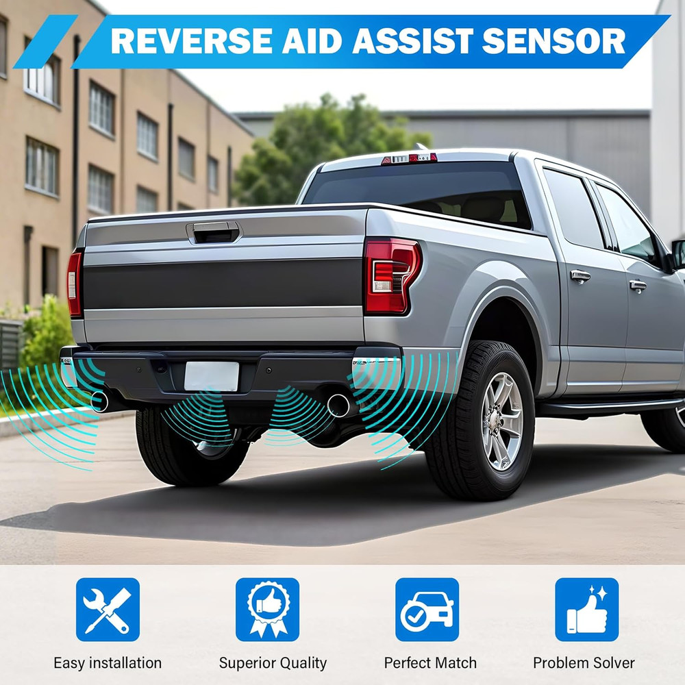 Yikesai 4X Backup & Reverse Sensor Kit, Rear Parking Assist Sensor Compatible wi