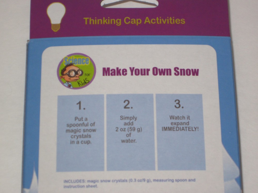 Make Your Own Snow Magic Trick - Safe Science Learning Experiment for Kids