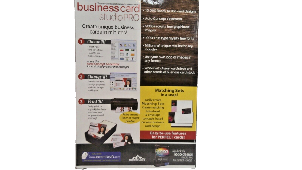Summitsoft Business Card Studio Pro Disc & Download