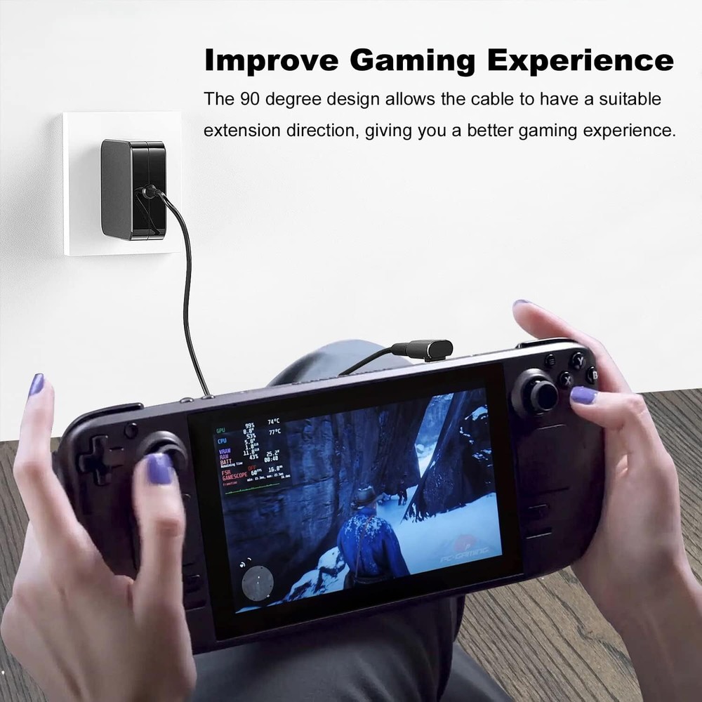 90 Degree USB C Adapter 2 Pack 100W Fast Charging Extender