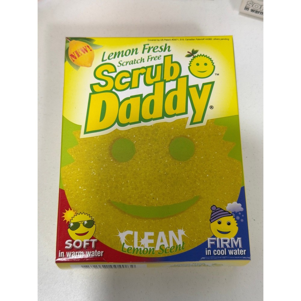 Scrub Daddy FlexTexture Sponge Bundle 4 Pack Lemon Fresh & Colors Scratch Free