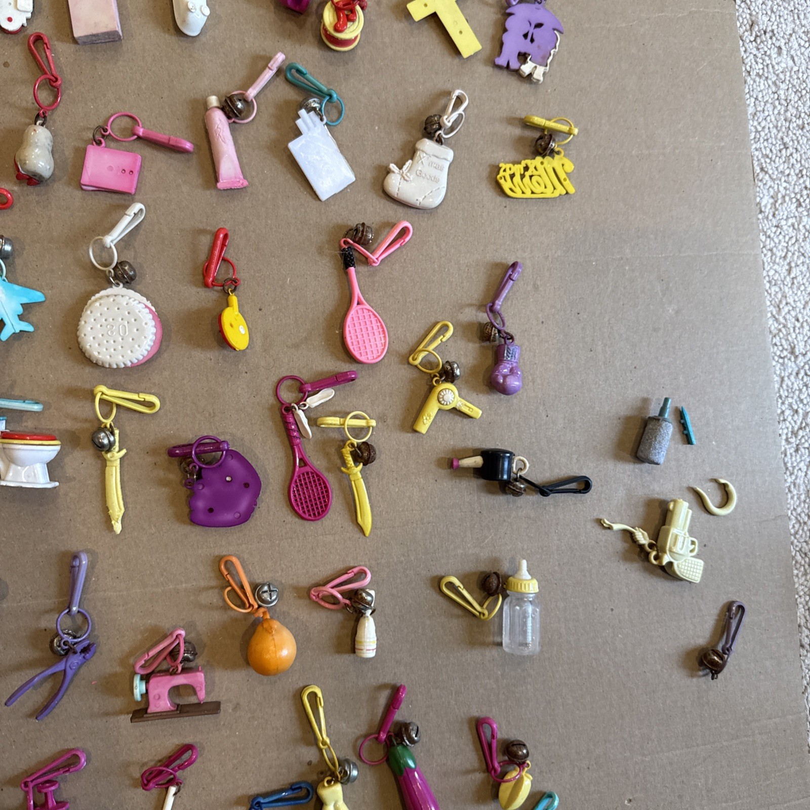 Huge Lot Of 82 Bell Charms Necklaces Rare 80s READ